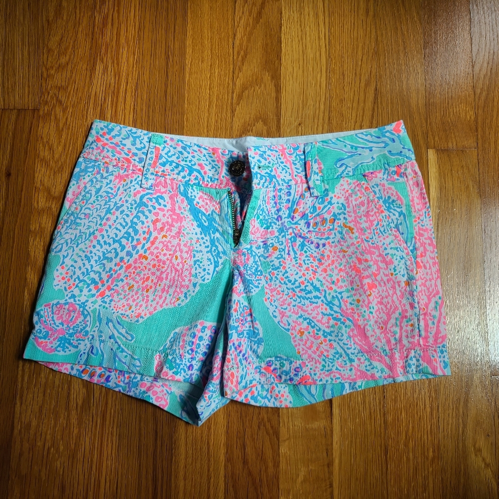 Lilly Pulitzer Callahan Shorts - Minty Fresh Fransea - Size 00